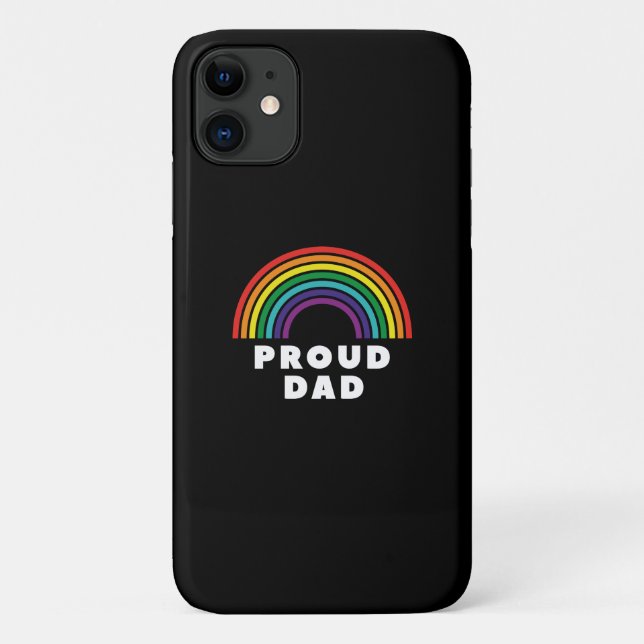 Capa Para iPhone 11 Pai Arco-íris orgulhoso (Verso)