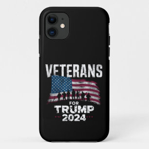 Capa Para iPhone 11 Pai Avô Veteranos Para Trump 2024 Bandeira America