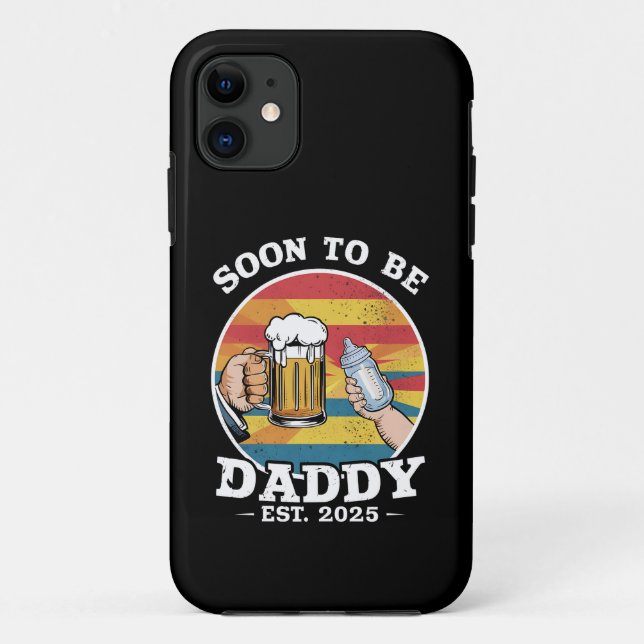 Capa Para iPhone 11 Pai de Primeira Viagem 2025 Retro (Verso)