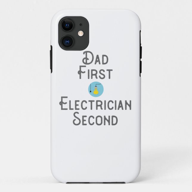 Capa Para iPhone 11 Pai eletricista Dando Primeiro Presente Eletrônico (Verso)
