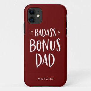 Capa Para iPhone 11 Pai Maroon Bonus Stepdad Personalizado