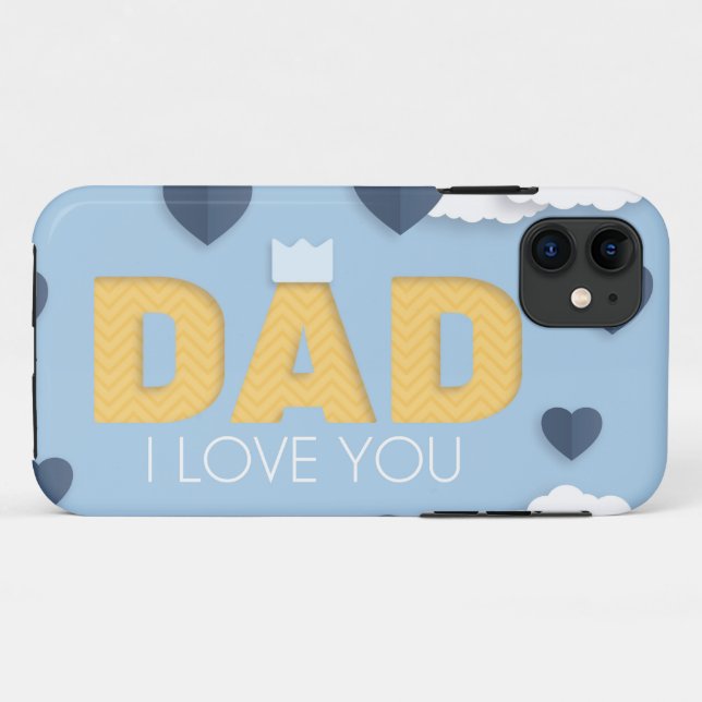 Capa Para iPhone 11 Pai que te amo, presente dia de os pais (Verso (horizontal))