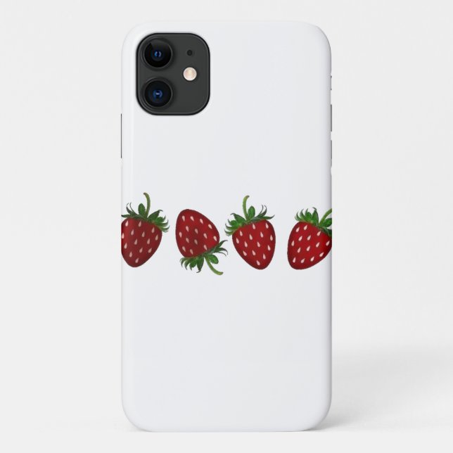 Capa Para iPhone 11 Painel de Morango (Verso)