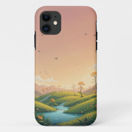 Capa Para iPhone 11 Paisagem da Natureza Sunset