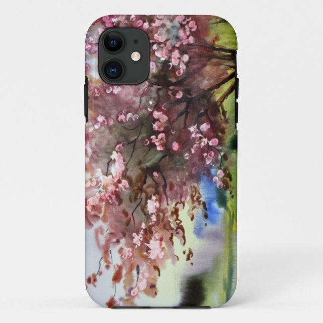Capa Para iPhone 11 Paisagem da pintura da aguarela (Verso)