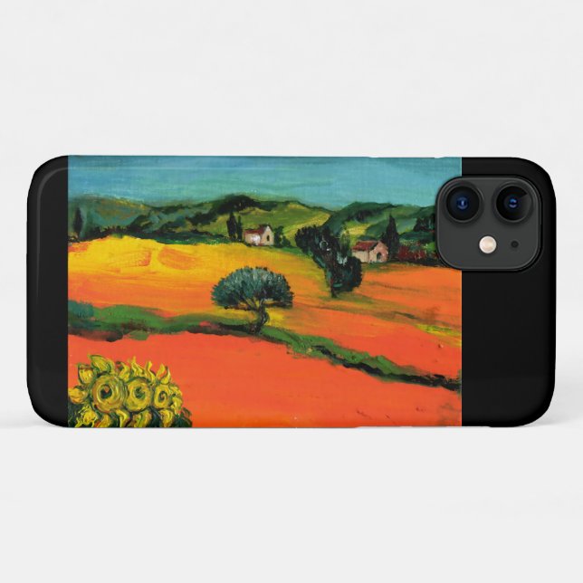 CAPA PARA iPhone 11 PAISAGEM DA TÚSCULA COM FANTASIA (Verso (horizontal))