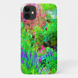 Capa Para iPhone 11 Paisagem Primavera verde do jardim com peônias