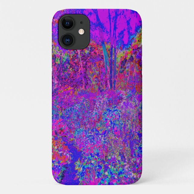 Capa Para iPhone 11 Paisagem Puro Impressionista Psicodélica (Verso)