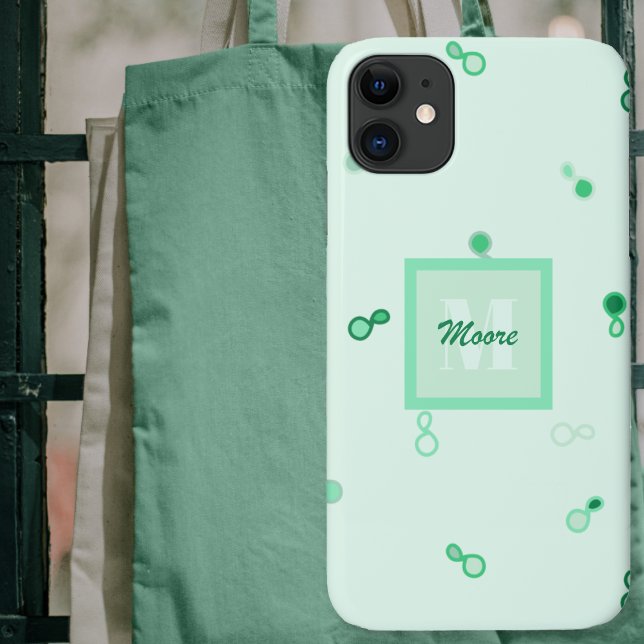 Capa Para iPhone 11 Paisley Híbrido Espalhado Esparsamente em Verde (Hybrid Paisley Loosely Scattered in Green Ombre Case-Mate iPhone Case by Leapfroglisics Shop)