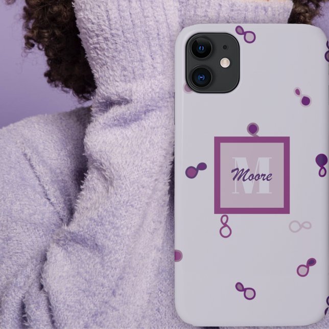 Capa Para iPhone 11 Paisley Híbrido Esparsamente Espalhado - Mambre Ro (Hybrid Paisley Loosely Scattered - Purple Ombre by Leapfroglisics Shop)