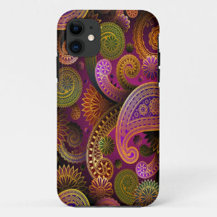 Capa Para iPhone 11 Paisley Purple