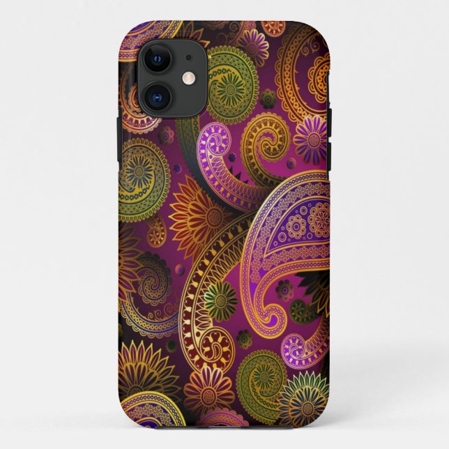 Capa Para iPhone 11 Paisley Purple (Verso)