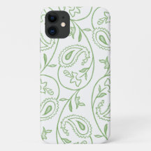 "Paisley Verde" Estético Padrão Floral Telefone 