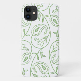 Capa Para iPhone 11 "Paisley Verde" Estético Padrão Floral Telefone 