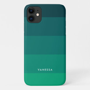 Capa Para iPhone 11 Paleta de listras verdes