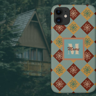 Capa Para iPhone 11 Paleta Sun Geométrica Rustic Floral Gingham Fading