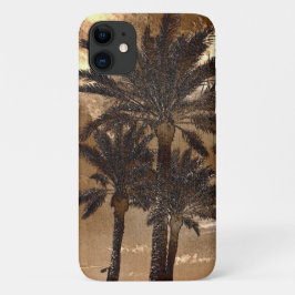 Capa Para iPhone 11 Palm Trees Altas Sepia