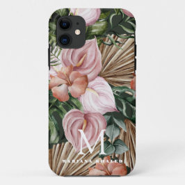 Capa Para iPhone 11 Palmeira da selva deixa flores da floresta tropica