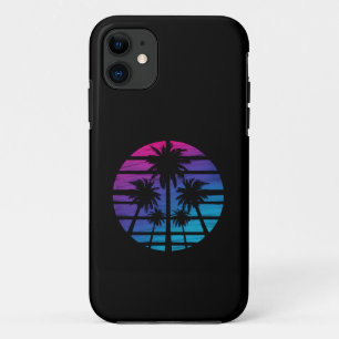 Capa Para iPhone 11 Palmeira Havaiana Praia Férias de Verão