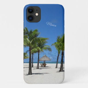 Capa Para iPhone 11 PalmTrees na Praia sem o seu nome ou iniciais