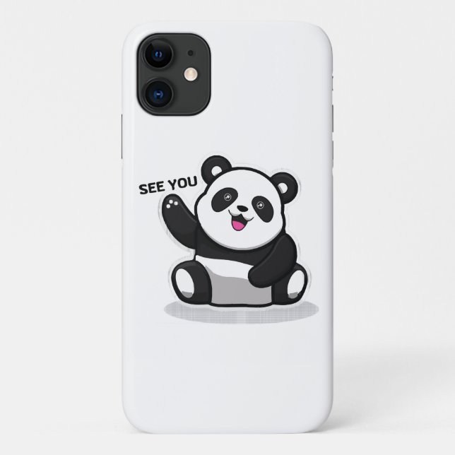 Capa Para iPhone 11 panda pequena fofa (Verso)