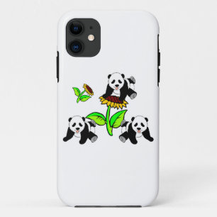 Capa Para iPhone 11 Pandas do girassol