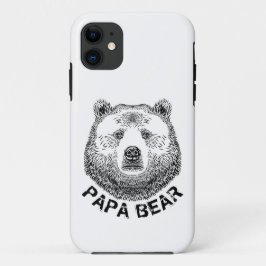 Capa Para iPhone 11 Papá Urso, Ilustração Desenhada À Mão