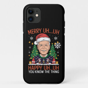 Capa Para iPhone 11 Papai Noel Engraçado Joe Biden Feliz Uh Uh Natal F