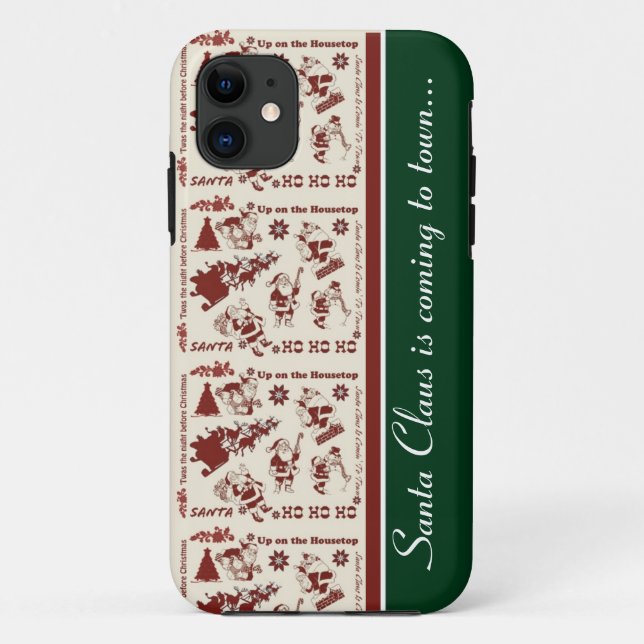 Capa Para iPhone 11 Papai noel iPhone 5/5S Natal (Verso)