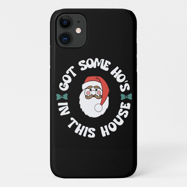 Capa Para iPhone 11 Papai Noel Kawaii  (Verso)