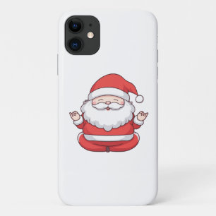 Capa Para iPhone 11 Papai Noel Kawaii Engraçado Ioga Meditação