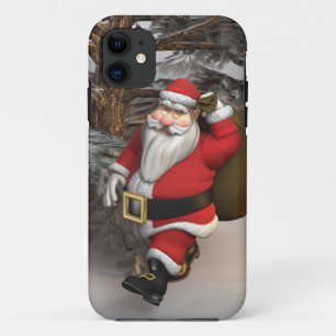 Capa Para iPhone 11 Papai Noel na Floresta