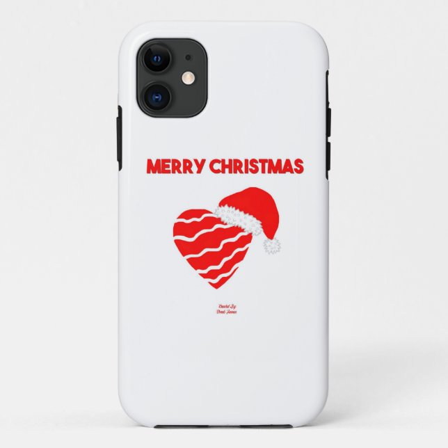 Capa Para iPhone 11 Papais noeis de Natal Caso Heart Apple iPhone SE/5 (Verso)