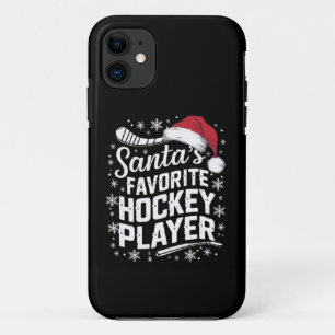 Capa Para iPhone 11 Papais noeis Jogador de Hóquei Favorito no Natal d