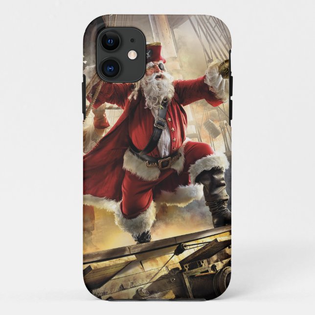 Capa Para iPhone 11 Papais noeis piratas (Verso)