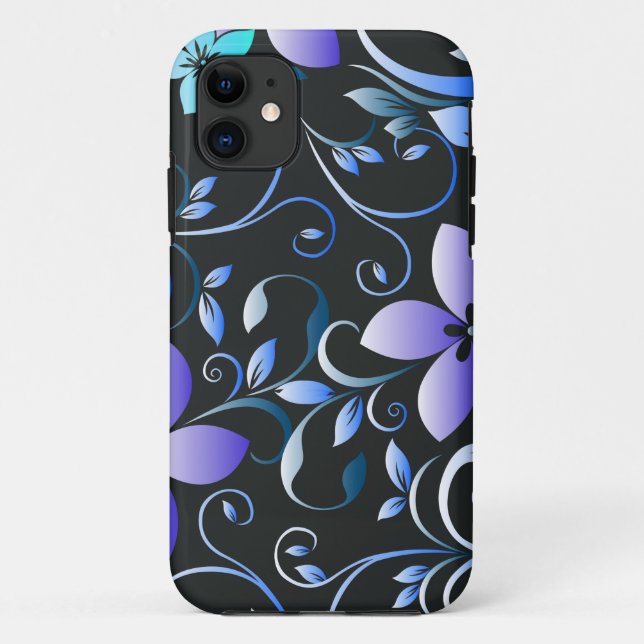 Capa Para iPhone 11 Papel de parede de flores 6 (Verso)