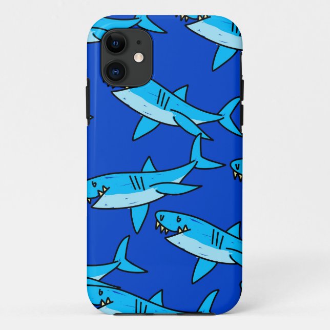 Capa Para iPhone 11 Papel de parede do tubarão (Verso)