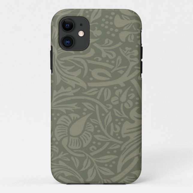 Capa Para iPhone 11 Papel de parede floral Narciso William Morris (Verso)