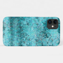 Capa Para iPhone 11 Papel néon azul amassado