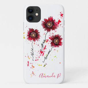 Capa Para iPhone 11 Papoilas de tinta espirituosa