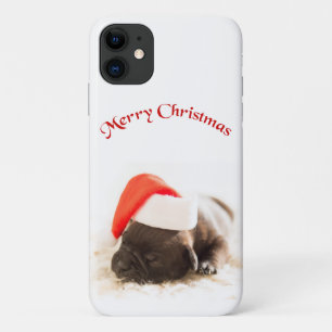 Capa Para iPhone 11 Pappy com chapéu de Natal