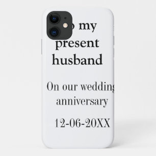 Capa Para iPhone 11 Para meu marido aniversário de casamento adicione
