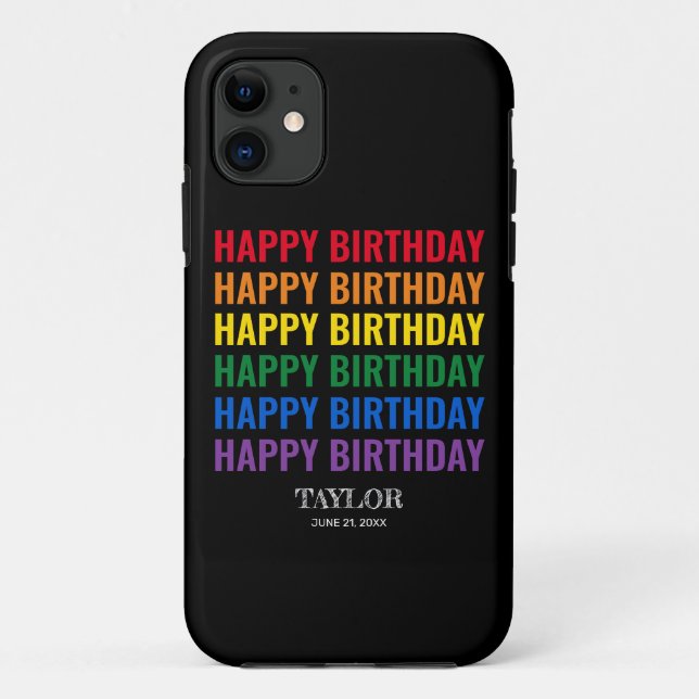 Capa Para iPhone 11 Parabéns LGBT Orgulho LGBTQ Transgênero (Verso)