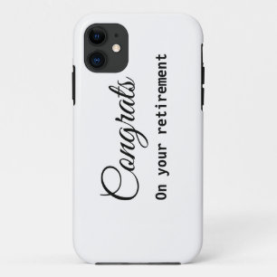 Capa Para iPhone 11 Parabéns simples minimalista aposentadoria adicion