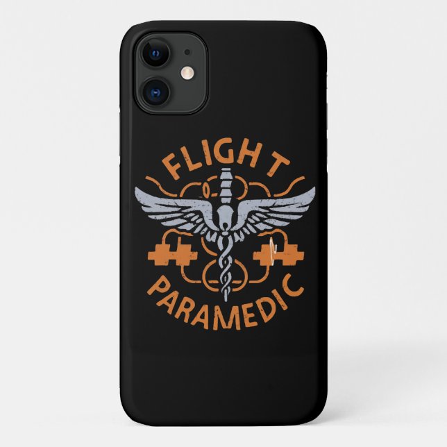 Capa Para iPhone 11 Paramédico de voo (Verso)