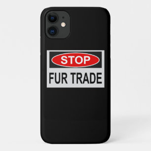 Capa Para iPhone 11 Parar Sinal de Comércio de Pele vermelho