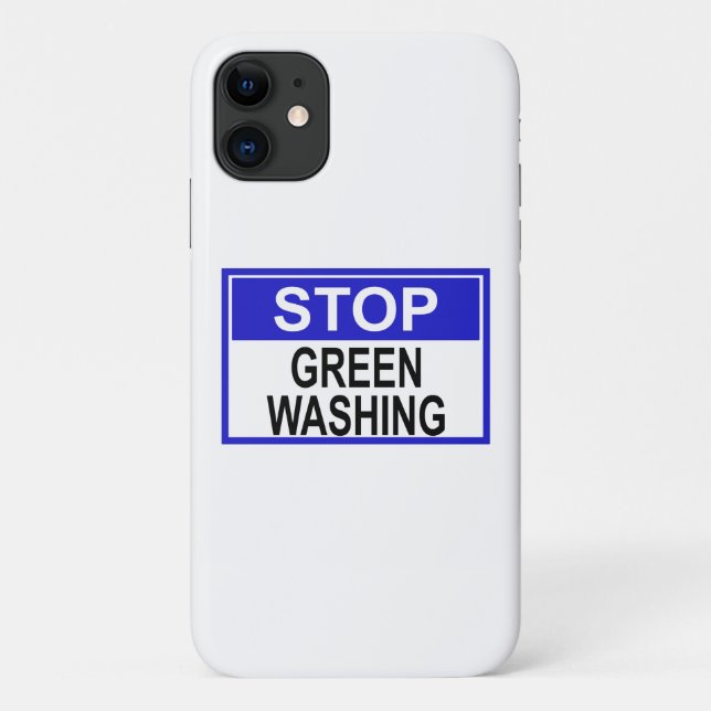 Capa Para iPhone 11 Parar Sinal de Lavagem em Verde (Verso)