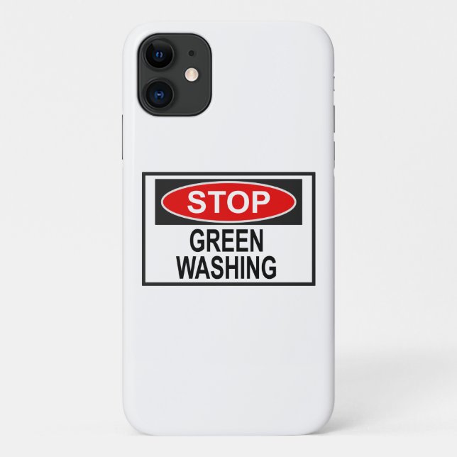 Capa Para iPhone 11 Parar Sinal de Lavagem em Verde (1) (Verso)