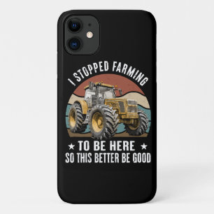 Capa Para iPhone 11 Parei de Trabalhar na Fazenda para Estar Aqui, Ent