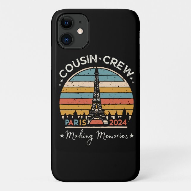 Capa Para iPhone 11 Paris França Criando Memórias 2024 (Verso)